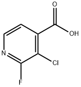 3-CHLORO-2-FLUOROISONICOTINIC ACID 结构式