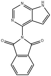 2-(7H-吡咯[2,3-D]嘧啶-4-基)-N-异吲哚-1,3-二酮 结构式