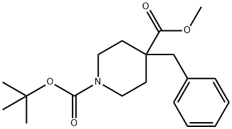 N-BOC-4-BENZYL-4-PIPERIDINECARBOXYLIC METHYL ESTER 结构式