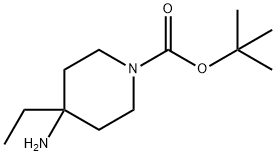 4-氨基-4-乙基哌啶-1-甲酸叔丁酯 结构式