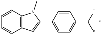 1-甲基-2-[4-(三氟甲基)苯基]吲哚 结构式