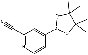 2-氰基吡啶-4-硼酸频哪醇酯 结构式