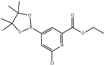 2-CHLORO-6-(ETHOXYCARBONYL)PYRIDINE-4-BORONIC ACID, PINACOL ESTER 结构式