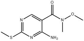 4-氨基-N-甲氧基-N-甲基-2-(甲硫基)嘧啶-5-甲酰胺 结构式