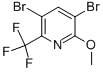 3,5-二溴-2-甲氧基-6-(三氟甲基)吡啶 结构式