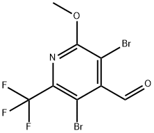 3,5-二溴-2-甲氧基-6-(三氟甲基)异二十甲醛 结构式