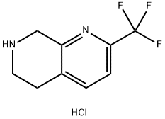 2-(三氟甲基)-5,6,7,8-四氢-1,7-萘啶盐酸盐 结构式