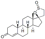 (17R)-3-Oxospiro[19-norandrostane-17,5'-[1,2]oxathiolan]-4-ene 2'-oxide 结构式