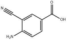 4-氨基-3-氰基苯甲酸 结构式