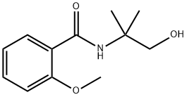 N-(1-羟基-2-甲基-丙-2-基)-2-甲氧基-苯甲酰胺 结构式