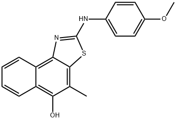 Naphtho[1,2-d]thiazol-5-ol,  2-[(4-methoxyphenyl)amino]-4-methyl- 结构式