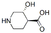 (3S,4R)-REL-3-羟基哌啶-4-羧酸 结构式