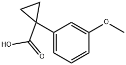 1 - (3 - 甲氧基苯基)环丙烷羧酸 结构式