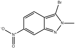 3-Bromo-2-methyl-6-nitro-2H-indazole 结构式