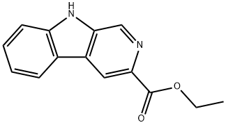 Β-咔啉-3-羧酸乙酯 结构式