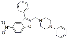 1-[(5-nitro-3-phenyl-benzofuran-2-yl)methyl]-4-phenyl-piperazine 结构式