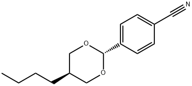 反-4-(5-丁基-1,3-二氧六环-2-基)苯腈 结构式