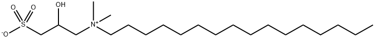 N-(2-Hydroxy-3-sulfonatopropyl)-N,N-dimethyl-1-hexadecanaminium 结构式