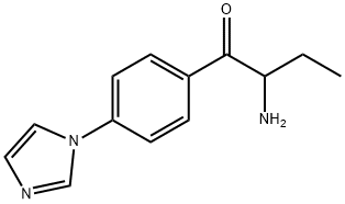 1-Butanone,  2-amino-1-[4-(1H-imidazol-1-yl)phenyl]- 结构式