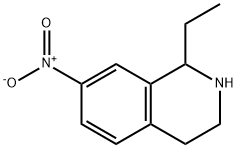 Isoquinoline, 1-ethyl-1,2,3,4-tetrahydro-7-nitro- (9CI) 结构式