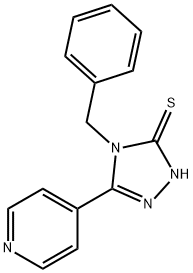 2,4-二氢-4-(苯基甲基)-5-(4-吡啶基)-3H-1,2,4-三唑-3-硫酮 结构式