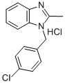 1-(4-CHLOROBENZYL)-2-METHYLBENZIMIDAZOLE HCL 结构式