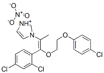 1-[2-[2-(4-chlorophenoxy)ethoxy]-2-(2,4-dichlorophenyl)-1-methylvinyl]-1H-imidazolium nitrate 结构式