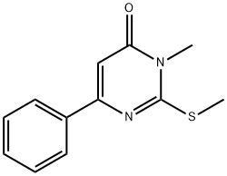 4(3H)-Pyrimidinone, 3-methyl-2-(methylthio)-6-phenyl- 结构式