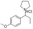 1-(1-(p-Methoxyphenyl)propyl)pyrrolidine hydrochloride 结构式