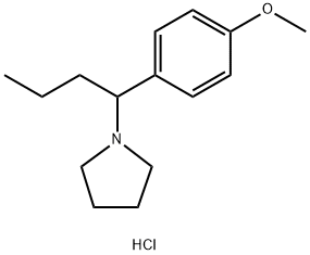 1-(1-(p-Methoxyphenyl)butyl)pyrrolidine hydrochloride 结构式
