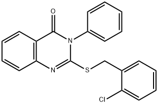 2-[(2-Chlorobenzyl)thio]-3-phenylquinazolin-4(3H)-one 结构式