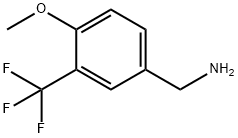 4-甲氧基-3-三氟甲基苄胺 结构式