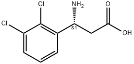 (R)-3-氨基-3-(2,3-二氯苯基)-丙酸 结构式