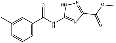 1H-1,2,4-Triazole-3-carboxylicacid,5-[(3-methylbenzoyl)amino]-,methylester 结构式
