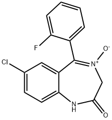 7-氯-5-(2-氟苯基)-2-氧亚基-2,3-二氢-1H-苯并[E][1,4]二氮杂卓 4-氧化 结构式