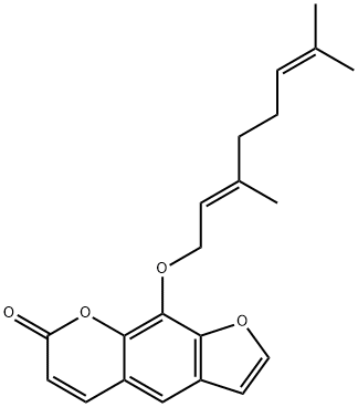 8-香叶草氧基补骨脂素 结构式