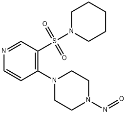 1-[[4-(4-Nitroso-1-piperazinyl)-3-pyridinyl]sulfonyl]-piperidine 结构式