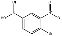 4-溴-3-硝基苯硼酸 结构式