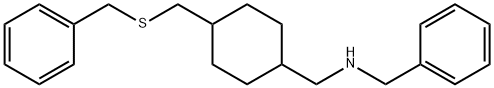 Cyclohexanemethylamine, N-benzyl-4-(benzylthio)methyl- 结构式