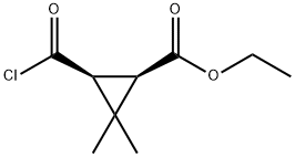 Cyclopropanecarboxylic acid, 3-(chlorocarbonyl)-2,2-dimethyl-, ethyl ester, cis- (9CI) 结构式