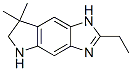 Pyrrolo[2,3-f]benzimidazole, 2-ethyl-1,5,6,7-tetrahydro-7,7-dimethyl- (9CI) 结构式