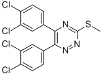 1,2,4-Triazine, 5,6-bis(3,4-dichlorophenyl)-3-(methylthio)- 结构式