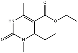 5-Pyrimidinecarboxylicacid,6-ethyl-1,2,3,6-tetrahydro-1,4-dimethyl-2-oxo-,ethylester(9CI) 结构式