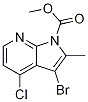 1H-Pyrrolo[2,3-b]pyridine-1-carboxylic acid, 3-broMo-4-chloro-2-Methyl-, Methyl ester