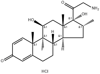 21-氨基-9-氟-11,17-二羟基-16-甲基孕甾-1,4-二烯-3,20-二酮盐酸盐 结构式