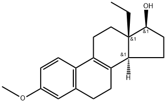 13-乙基-3-甲氧基雌甾-1,3,5(10),8-四烯-17b-醇 结构式