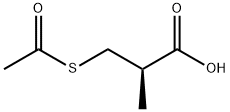 3-乙酰基硫基-2-甲基丙酸 结构式