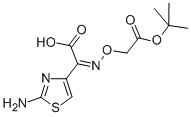 (Z)-2-(2-氨基噻唑-4-基)-2-叔丁氧羰甲氧亚氨基乙酸 结构式
