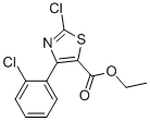 2-CHLORO-4-(2-CHLOROPHENYL)-5-THIAZOLECARBOXYLIC ACID ETHYL ESTER 结构式