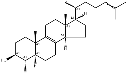 (4S,5S)-4,10,13-trimethyl-17-(6-methylhept-5-en-2-yl)-2,3,4,5,6,7,11,12,14, 15,16,17-dodecahydro-1H-cyclopenta[a]phenanthren-3-ol 结构式